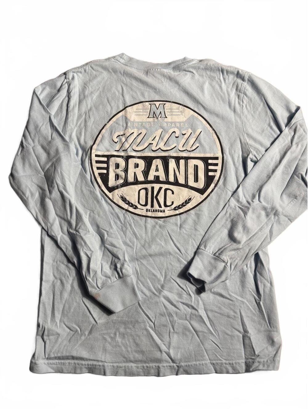 MACU Brand OKC Oklahoma Long Sleeve T-Shirt Comfort Colors